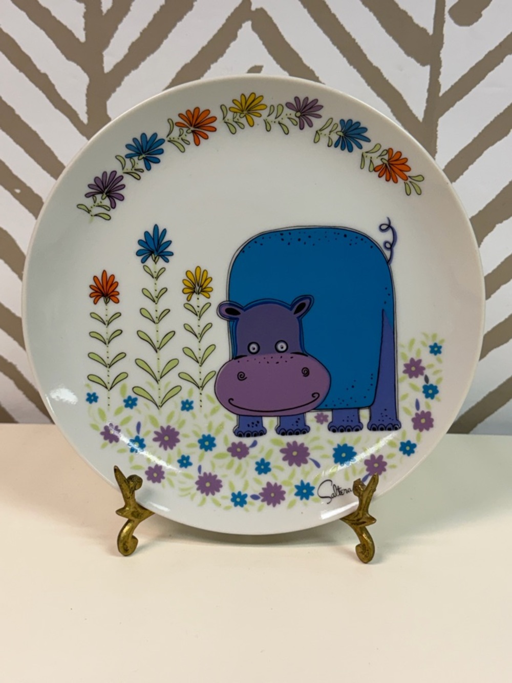 Vintage 1970’s Saltera Jungle Safari Animal Cake Plates Set of 4 Japan - Picture 6 of 12